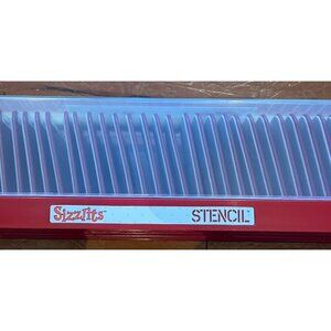 NEW Sizzix Sizzlits Stencil Alphabet Die Set with Storage Box 38-9732